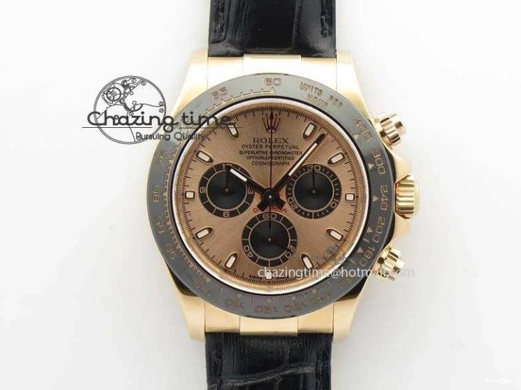 MiroTime 0315 Daytona 116515 Noob 1:1 Best Edition RG Black Dial On Black Leather Strap A NewStyle 3789